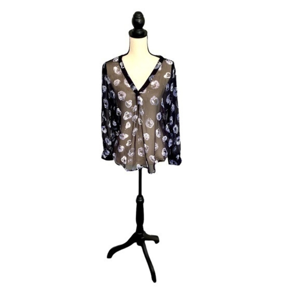 Philosophy Sheer Floral Top Size Medium